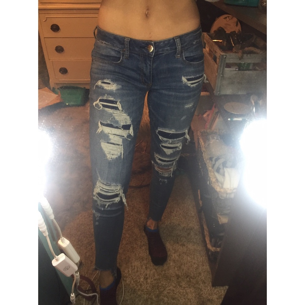 Distressed American Eagle jeans